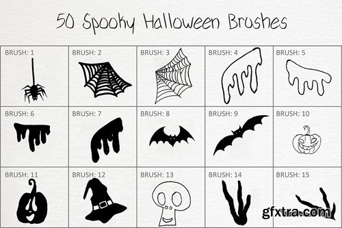 50 Spooky Halloween Brushes LRGNLXB