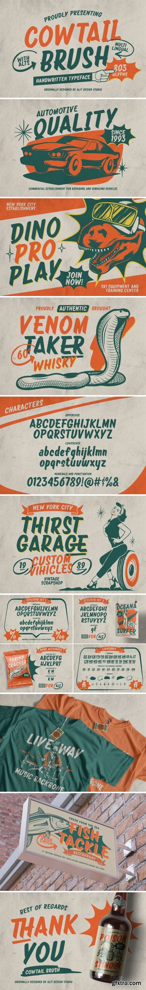 Cowtail Brush Font