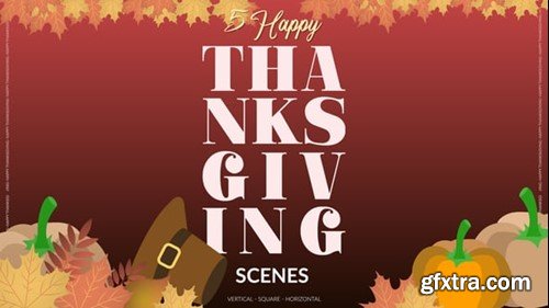 Videohive 5 Thanksgiving Posts and Stories 54591705