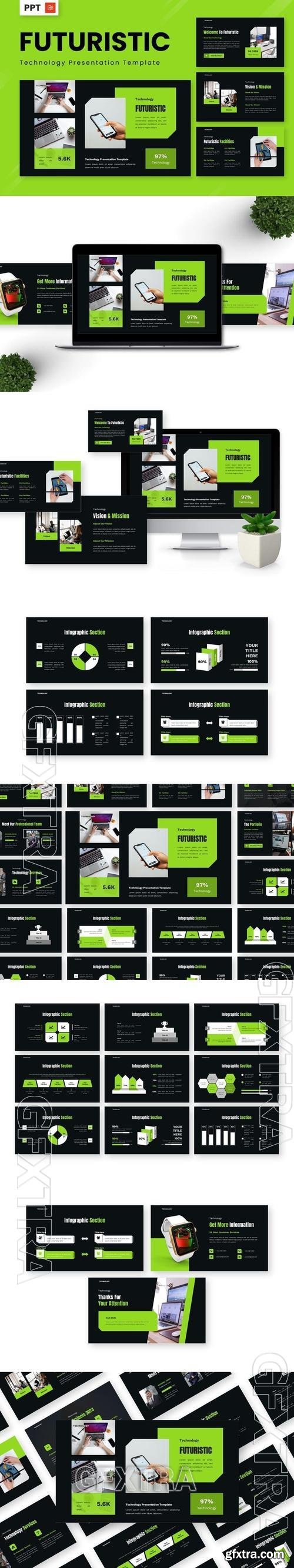 Futuristic - Technology Powerpoint Templates 8XAPVET