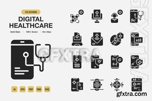 Digital Healthcare Solid Icons 3U7DF52