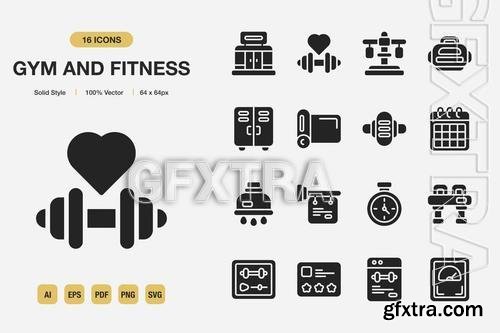 Gym and Fitness Solid Icons ZAD9KU7