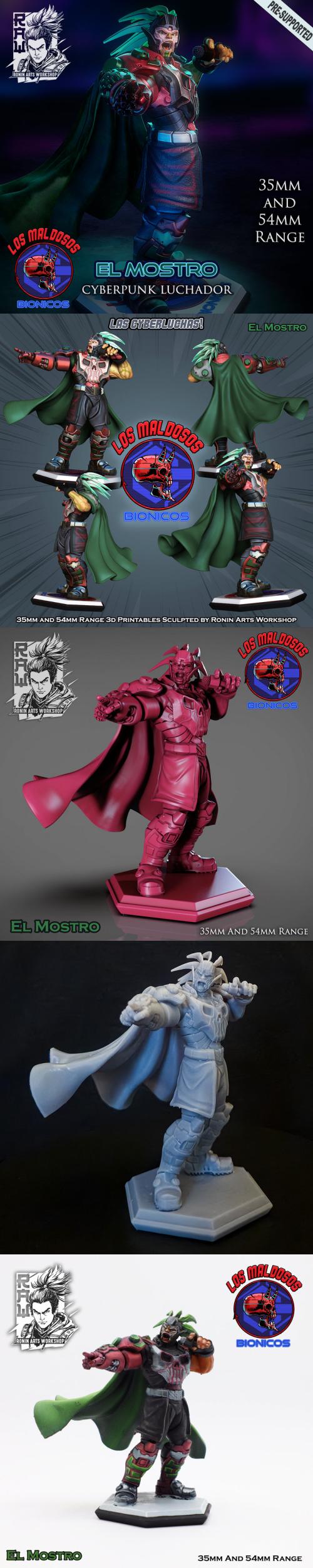 El Mostro – Cyberpunk Luchador – 3D Print Model