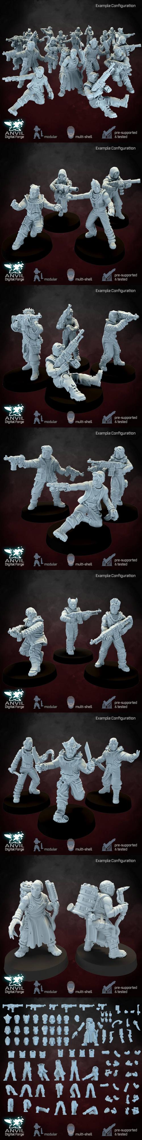 Sci-Fi Gangers – 3D Print Model