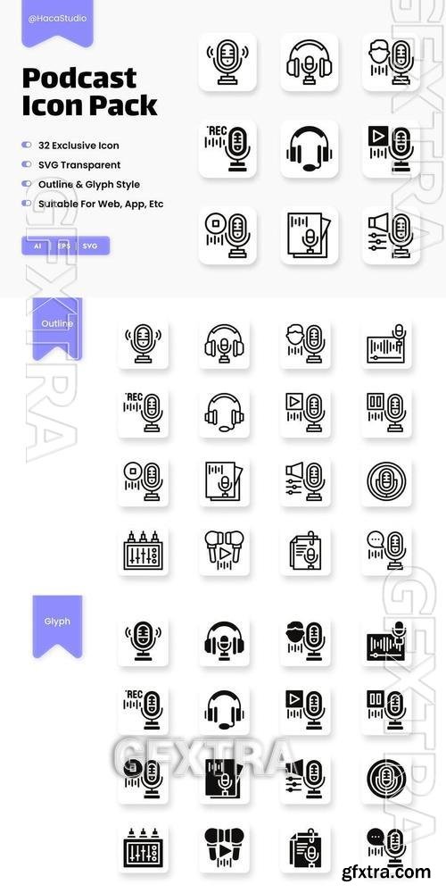 Podcast Icons 5Y3BGS3