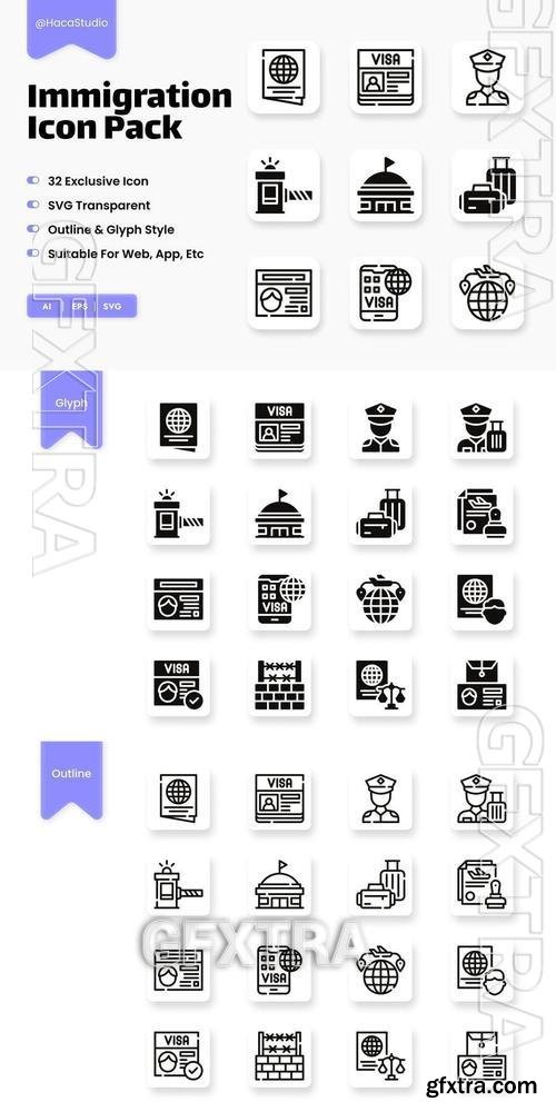 Immigration Icons BM8V2MA