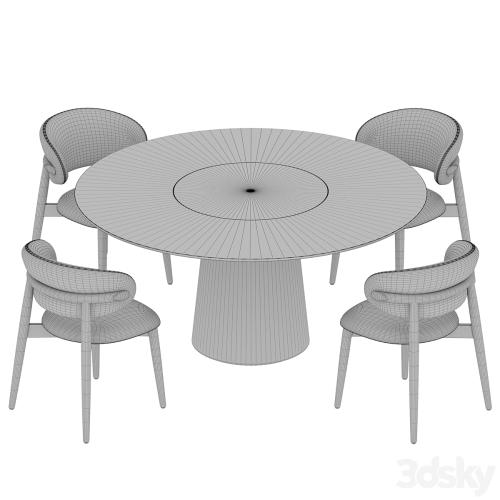 Porro Materic table Oleandro chair Dining set