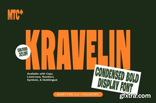 Kraveline - Condensed Display Bold XBTF7XX