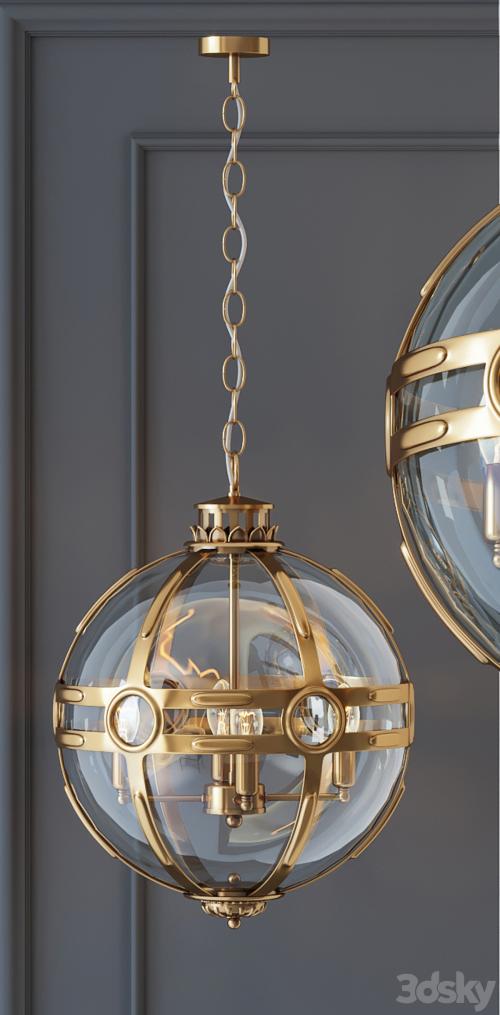 Chandelier Eichholtz Lantern Hagerty Brass