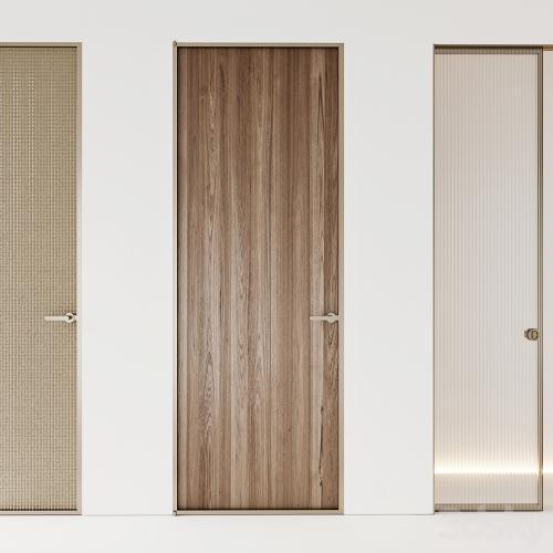 Aladin Swing Mono and Pocket door by Glas Italia set 02