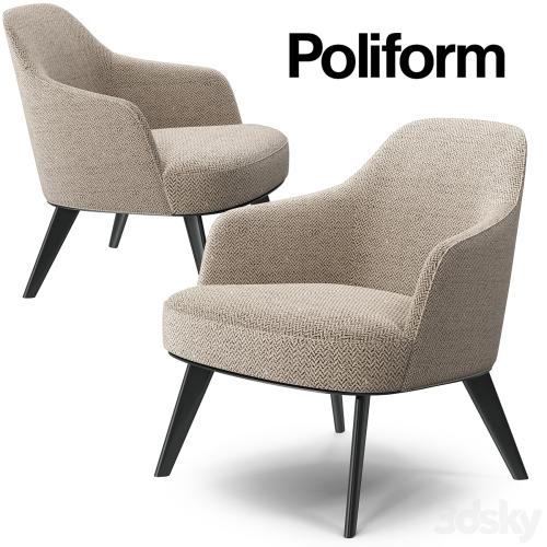 Poliform Jane armchair metal base