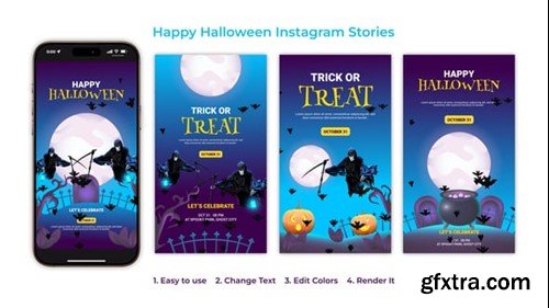 Videohive Happy Halloween Instagram Stories 54636958