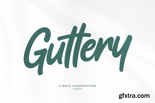 Guttery - Bold Handwritten Font GNBB7LD