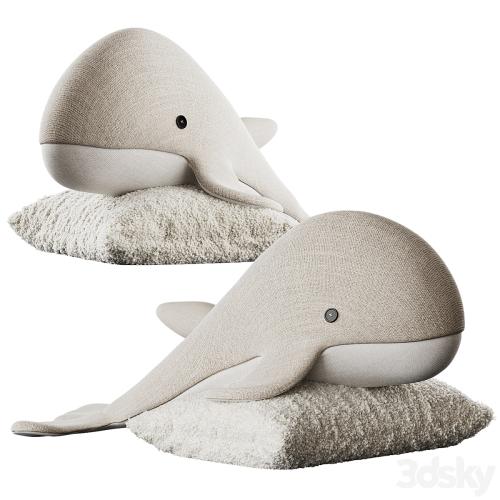 Cute plush whale