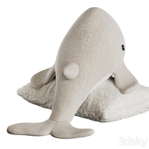 Cute plush whale