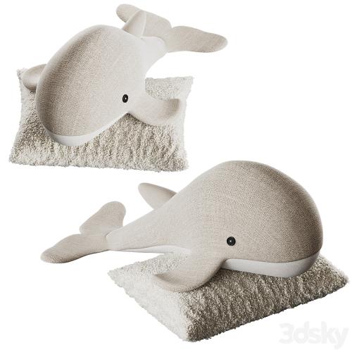 Cute plush whale