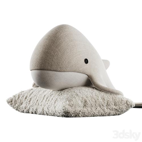 Cute plush whale