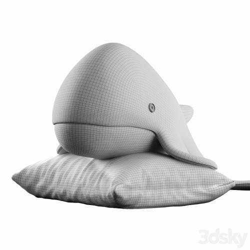 Cute plush whale