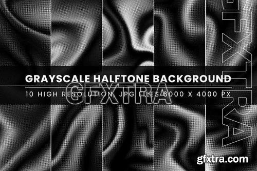 Grayscale Halftone Background B8TG5B5