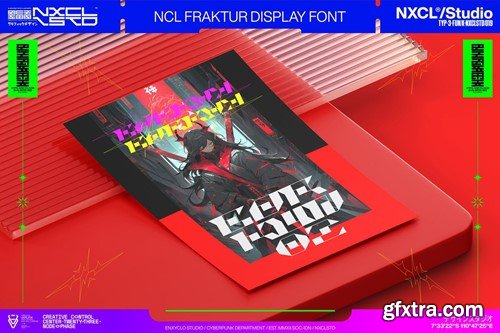 Fraktur - Futuristic Cyberpunk Y2K Mecha Font E73PGF7