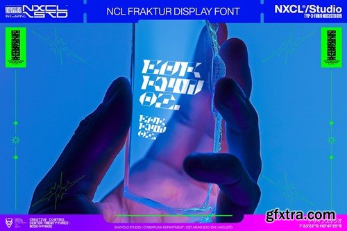 Fraktur - Futuristic Cyberpunk Y2K Mecha Font E73PGF7