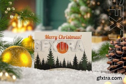 Christmas Greeting Card Mockup LSC3FSZ