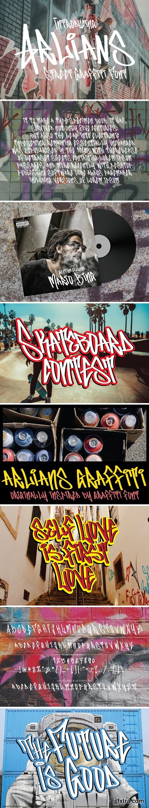 CM - Arlians - Graffiti Font 286313402