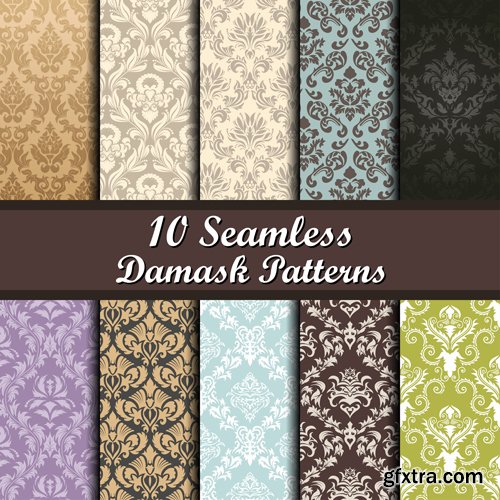 Seamless textures, patterns, ornaments in vector vol 5