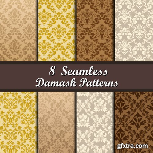 Seamless textures, patterns, ornaments in vector vol 7