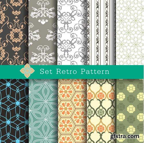 Seamless textures, patterns, ornaments in vector vol 8