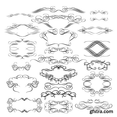 Decorative ornaments collection in vector