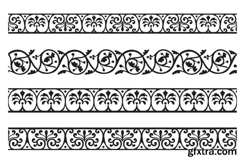 Ornamental border in vector