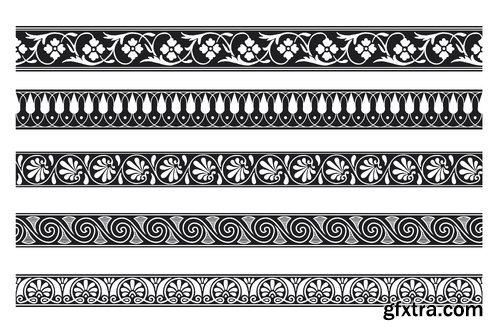 Seamless ornamental border in vector