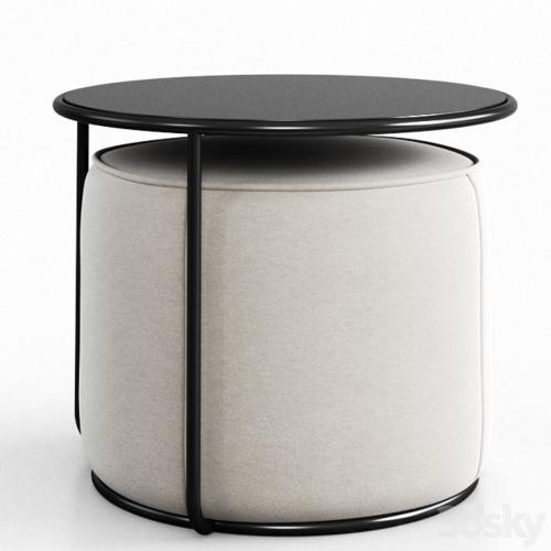 Tom pouf & side table