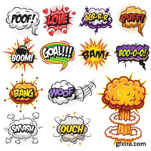 Comic vector elements vol 1