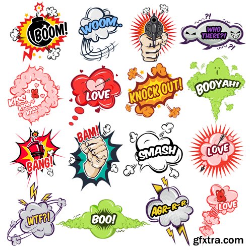 Comic vector elements vol 8