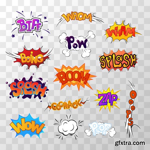 Comic vector elements vol 6