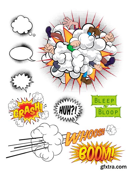 Comic vector elements vol 11