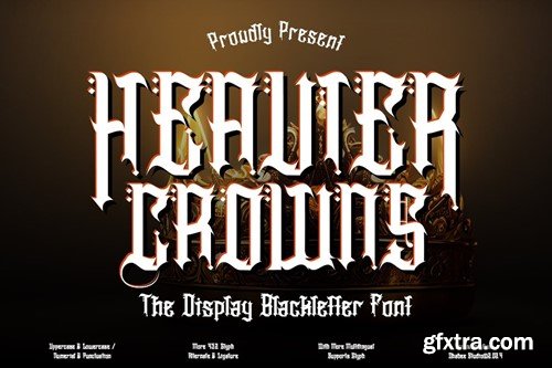 Heavier Crowns - Display Blackletter Font LU6BDS5