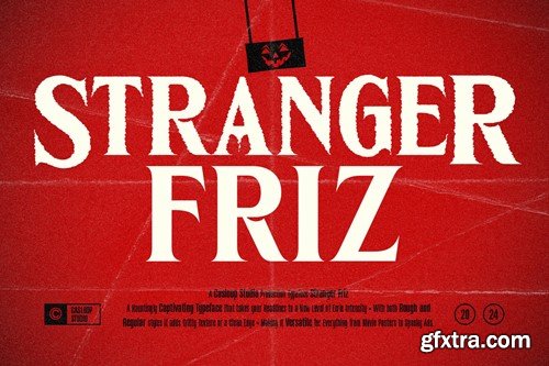 Stranger Friz - Halloween Grunge Horror Movie Font LEF3EVT