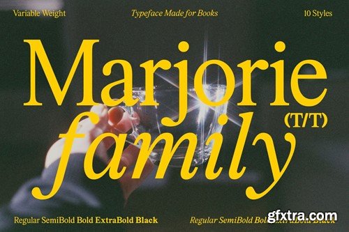 Marjorie Serif + Italic Font Family 72EBRZY