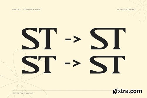 Slimtwo Vintage Bold, Sharp & Elegant Serif QPYB4Y6