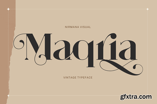 Maqria Vintage - Branding Logo Font ZSEMBYS