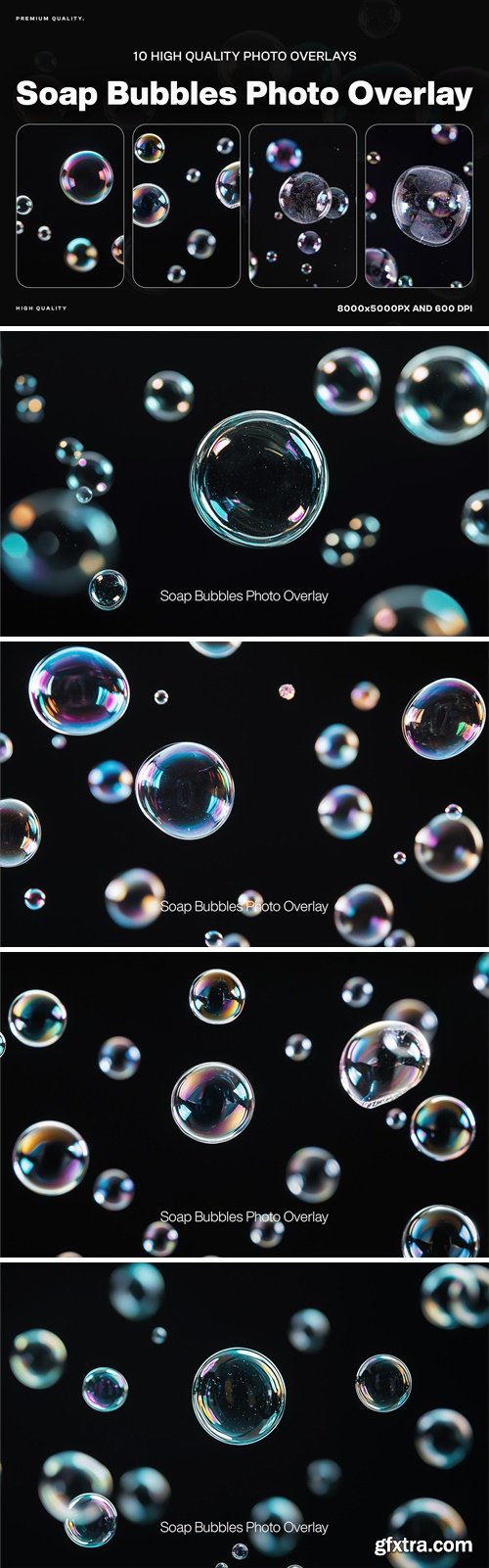 10 Soap Bubbles Photo Overlay