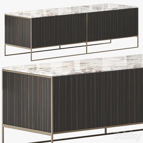 MINOTTI CALDER BRONZE LIVING HORIZZONTAL SIDEBOARD