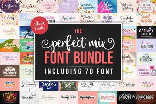 70 Premium Fonts - The Perfect Mix Font Bundle