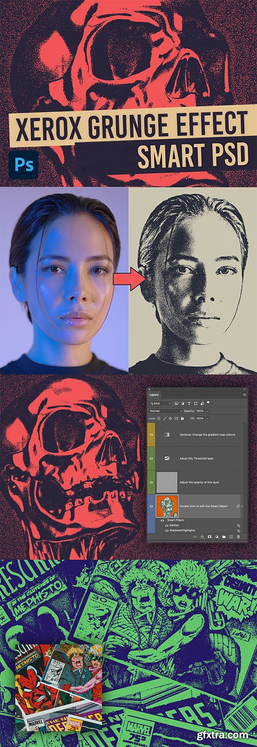 Xerox Grunge Effects for Photoshop