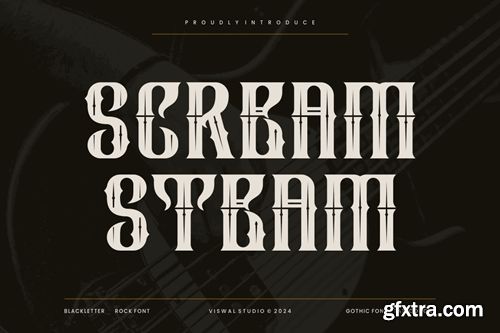 Scream Steam - Blackletter & Gothic Font FTSFAZC