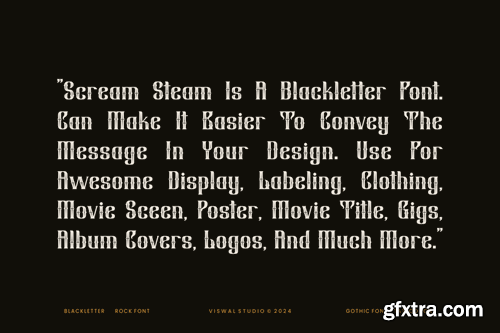 Scream Steam - Blackletter & Gothic Font FTSFAZC