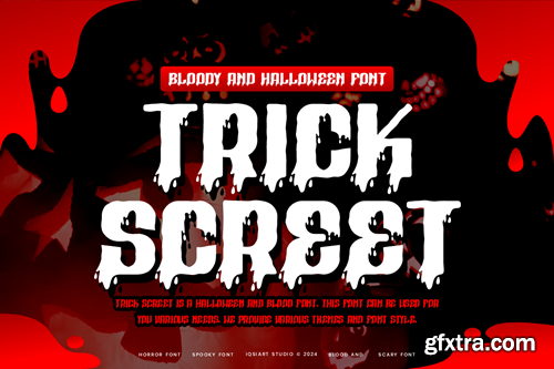 Trick Screet - Bloody & Halloween Font HLJNK8J